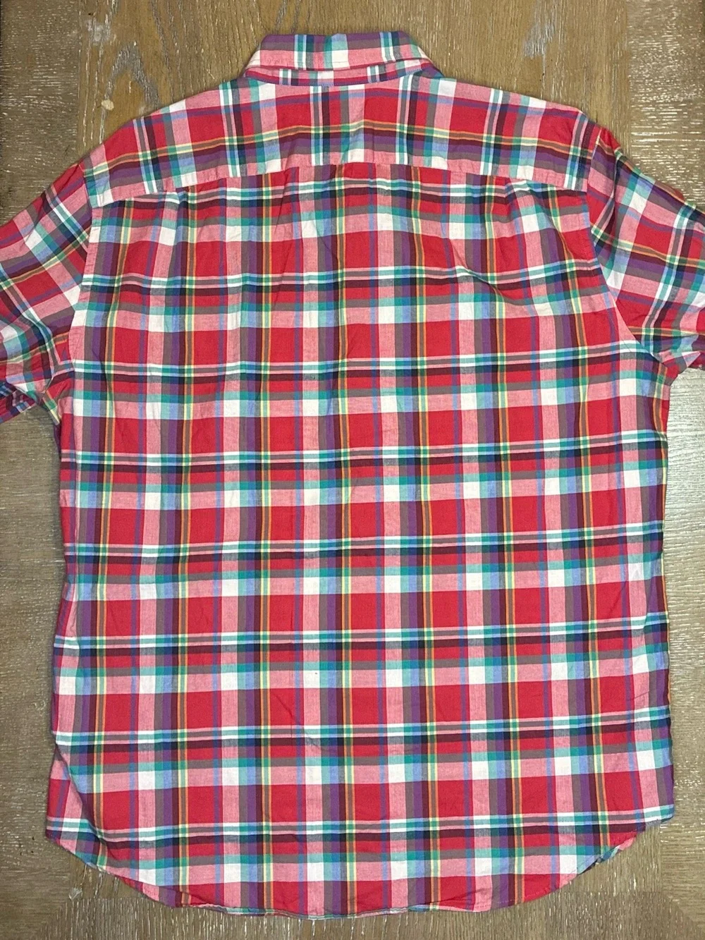 J. Crew Men's Red Plaid Button-Down Shirt